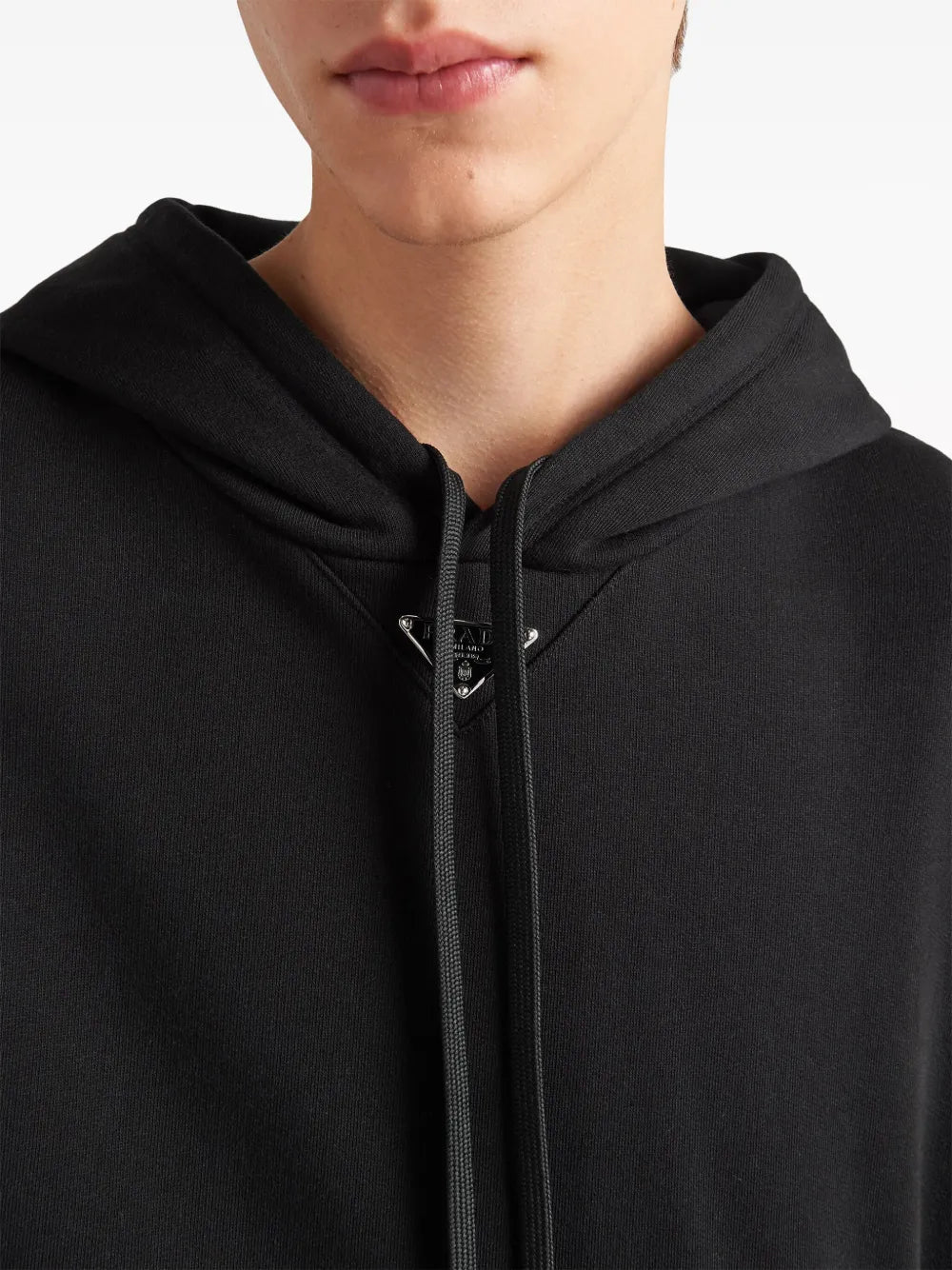 Prada Mini Logo Black Hoodie