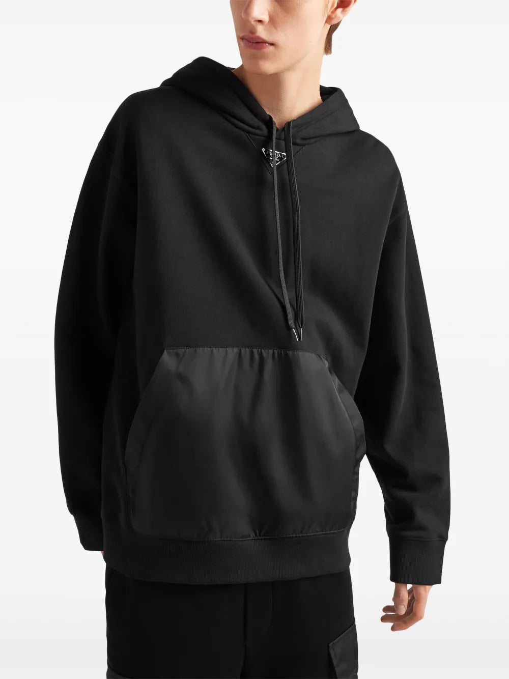 Prada Mini Logo Black Hoodie