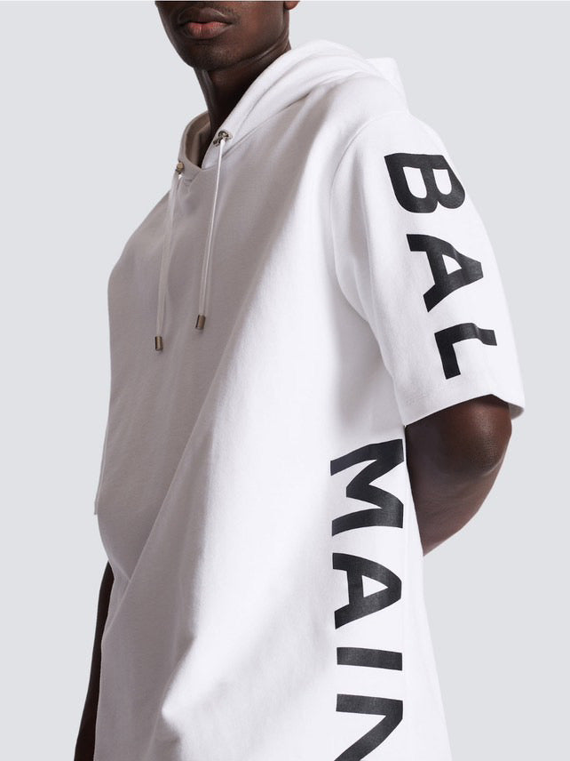 Balmain Hooded White T-Shirt