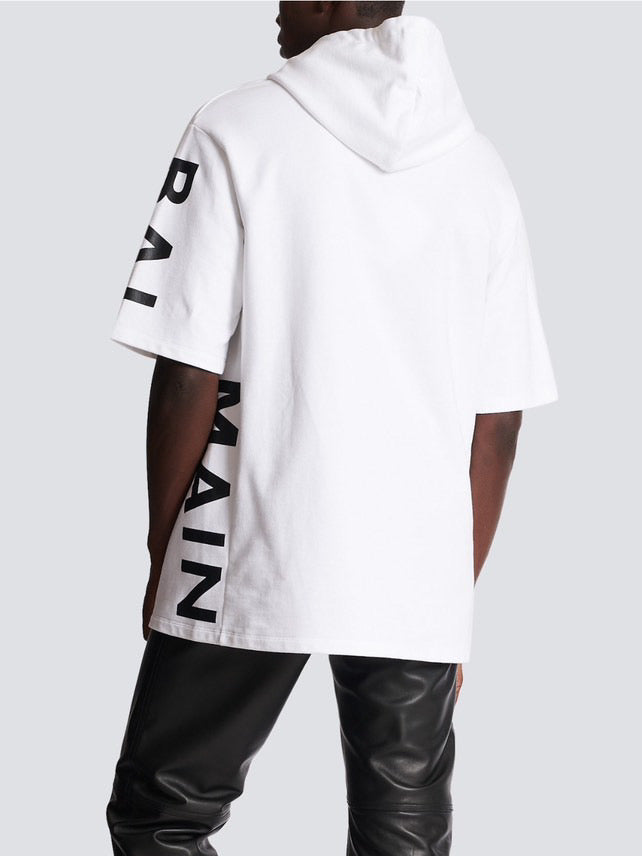 Balmain Hooded White T-Shirt
