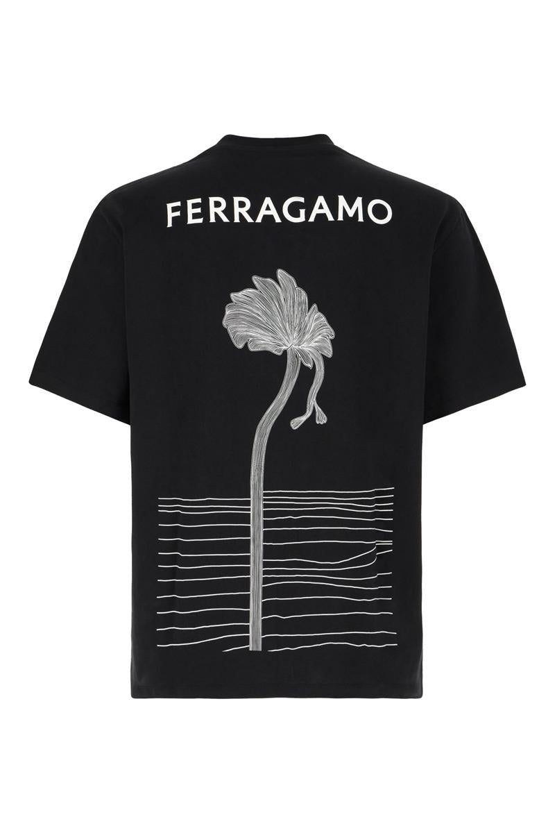 FERRAGAMO BLACK T-SHIRT