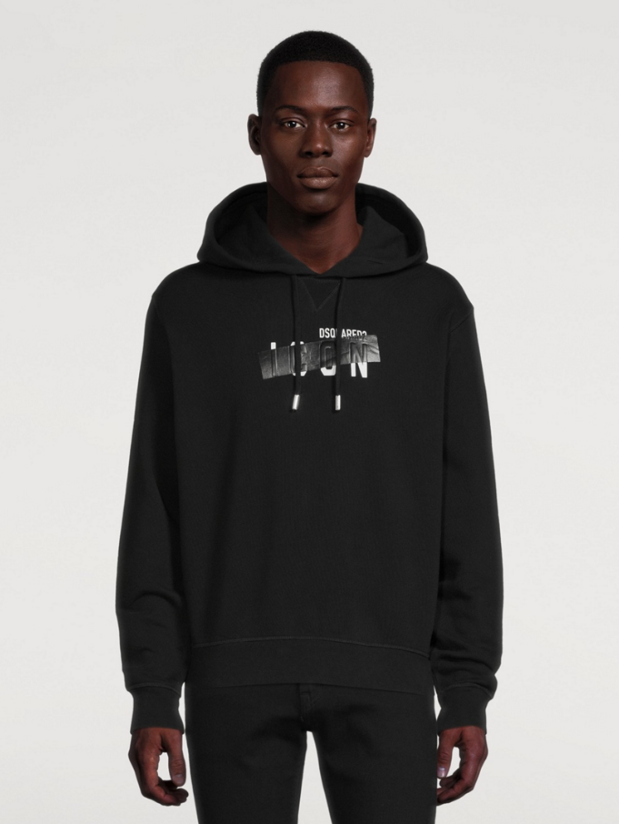 Dsquared2 Black Tape Hoodie