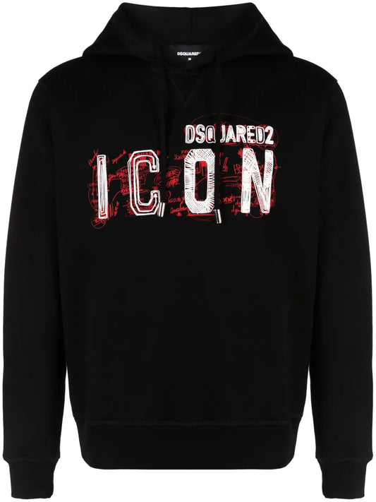 Dsquared2 Scribbles Black Hoodie