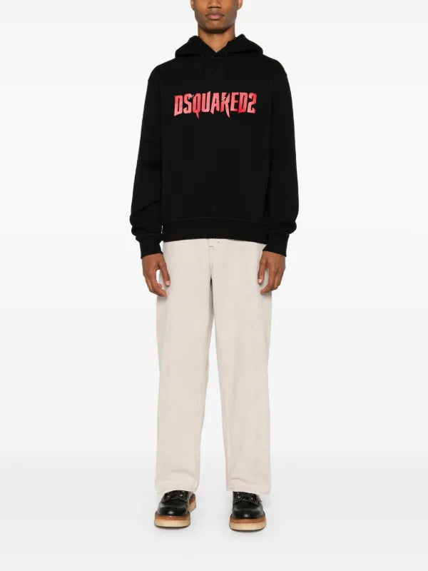 Dsquared2 Red Printed Hoodie