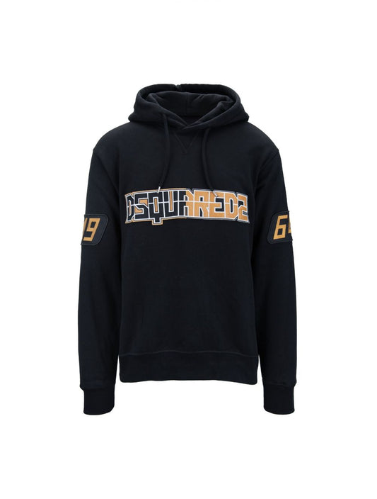 Dsquared2 Patched Hoodie Black