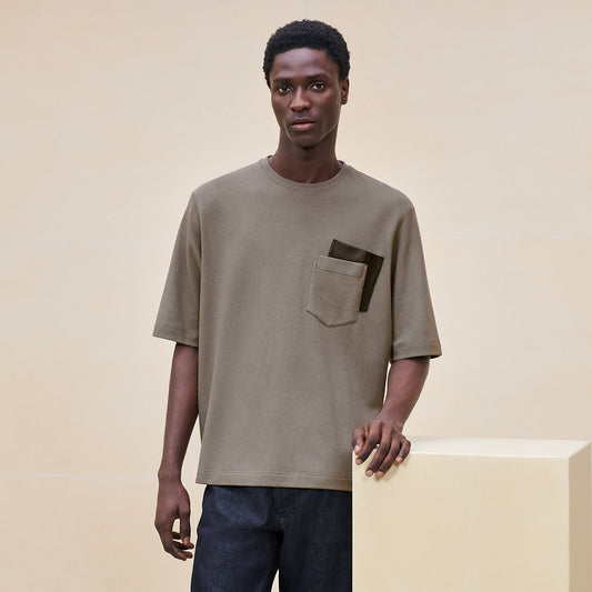 Hermes Brown Pocket T-Shirt