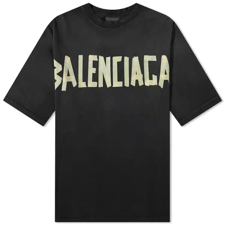 Balenciaga Tape Type Black T-Shirt