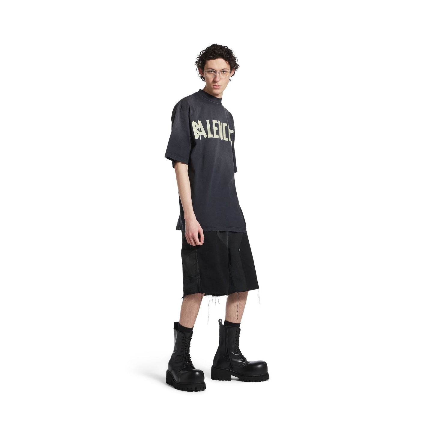Balenciaga Tape Type Black T-Shirt