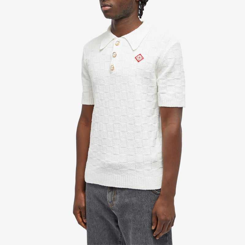 CASABLANCA WHITE POLO T-SHIRT