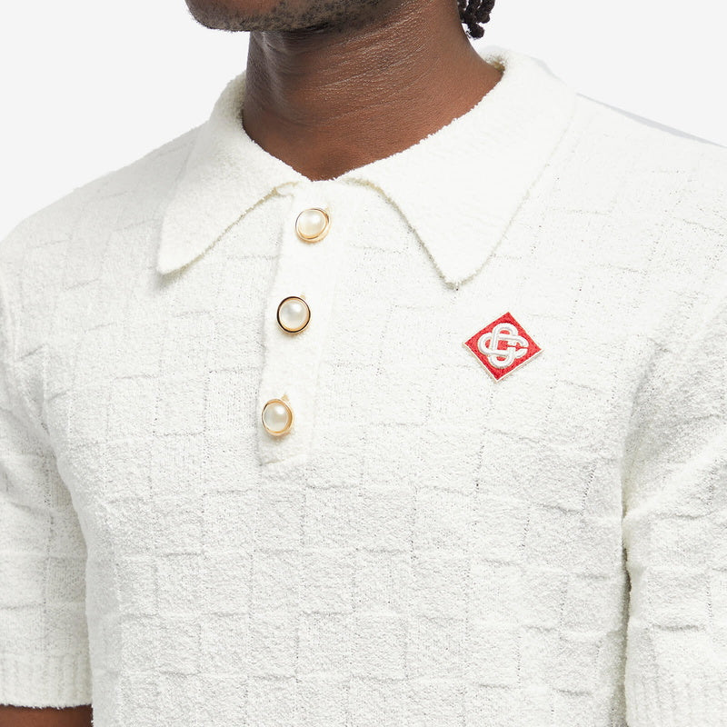 CASABLANCA WHITE POLO T-SHIRT