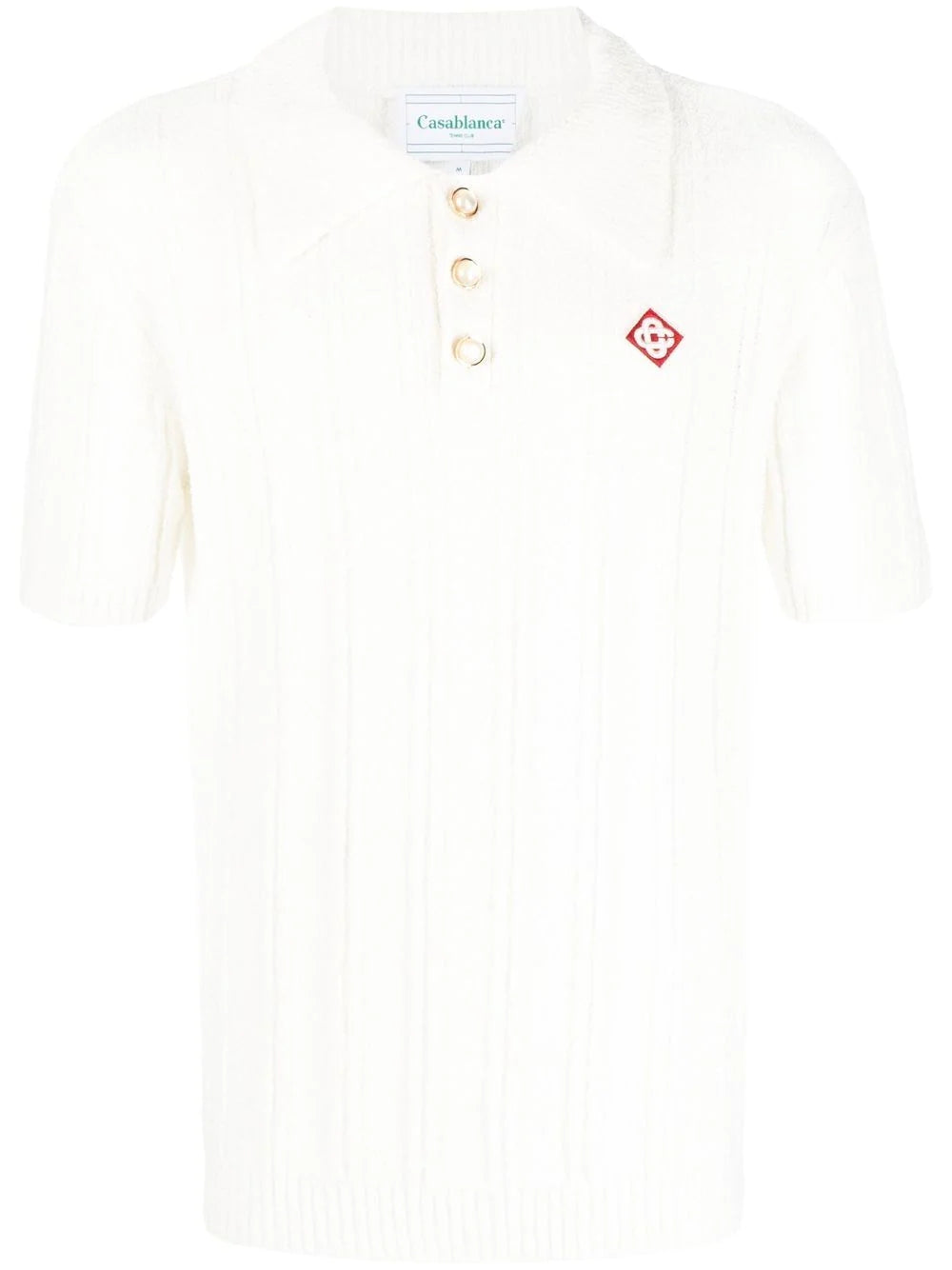 CASABLANCA WHITE POLO T-SHIRT