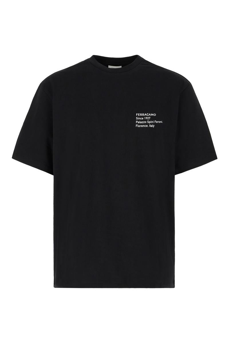 FERRAGAMO BLACK T-SHIRT