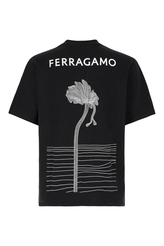 FERRAGAMO BLACK T-SHIRT