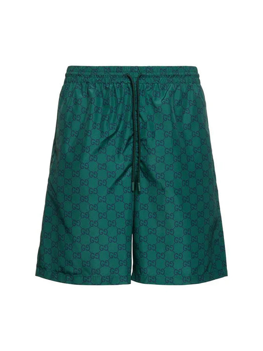 GUCCI SWIM SHORTS IN GREEN
