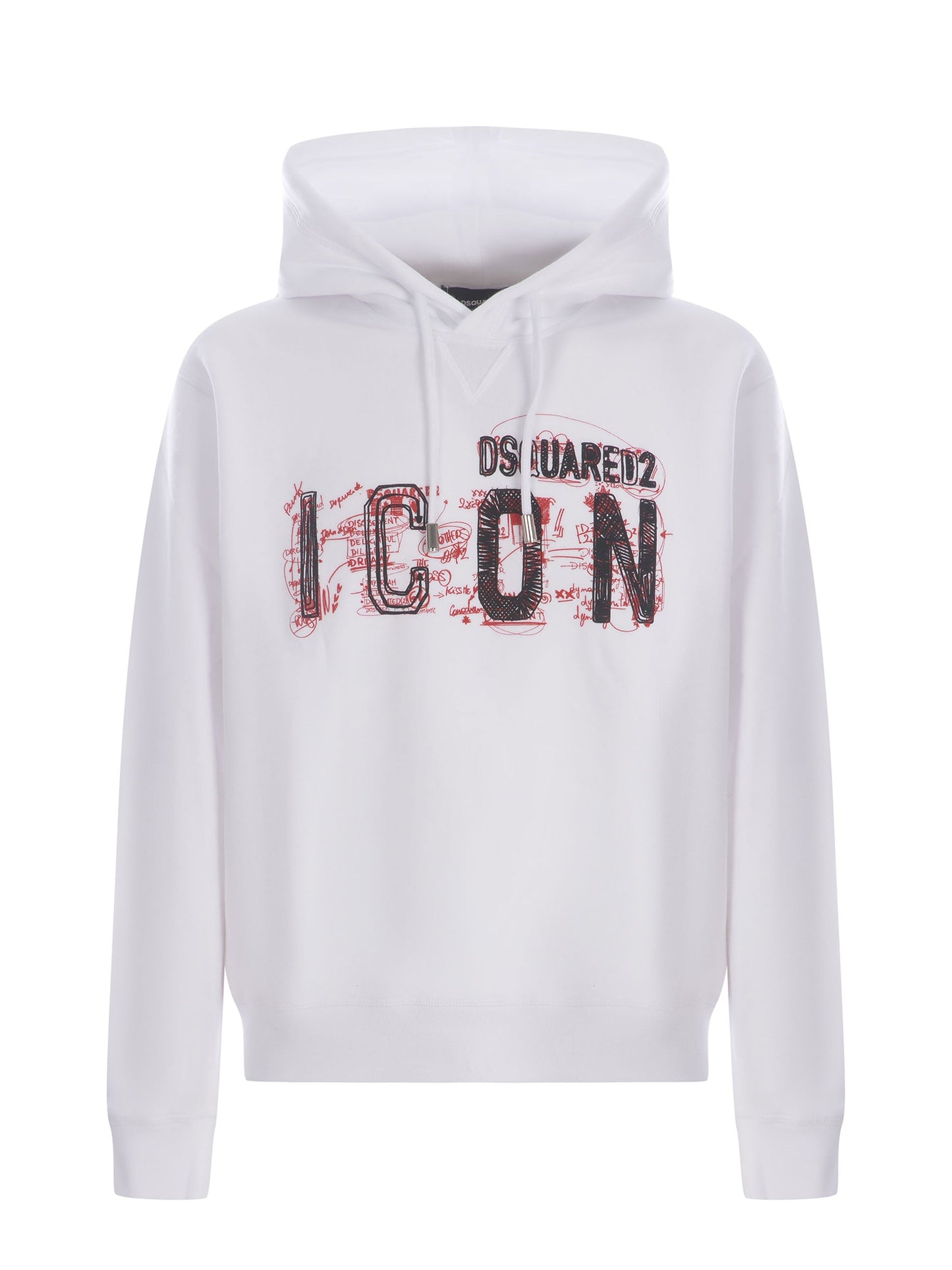 Dsquared2 Scribbles Hoodie White