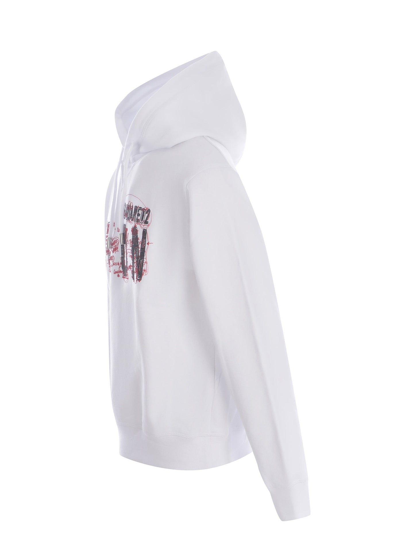 Dsquared2 Scribbles Hoodie White
