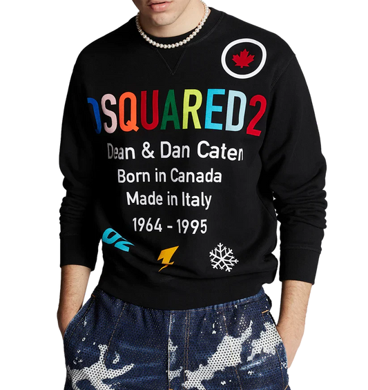 Dsquared2 Sweatshirt Rainbow in Black